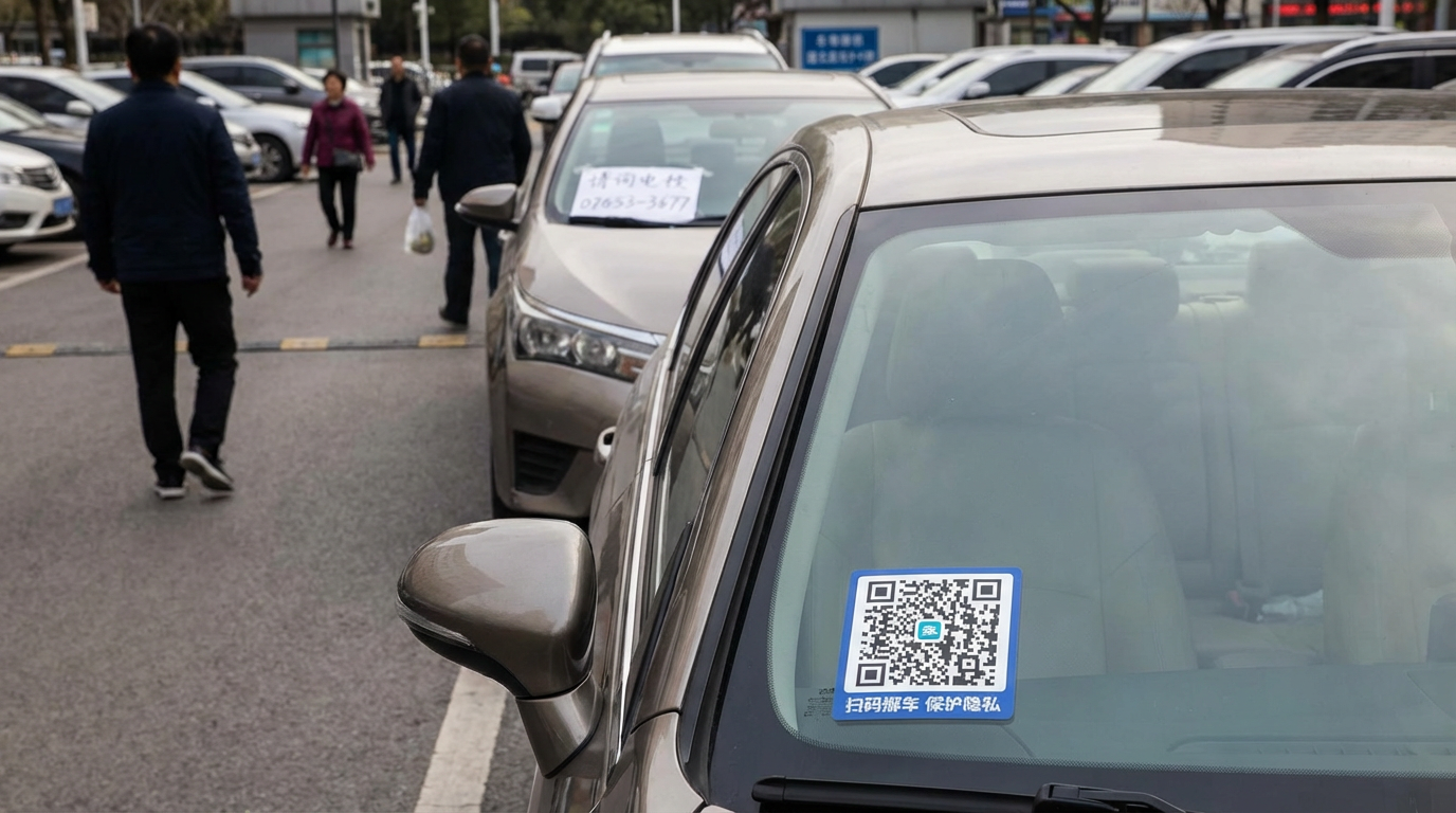 纸质挪车牌的信息泄露风险